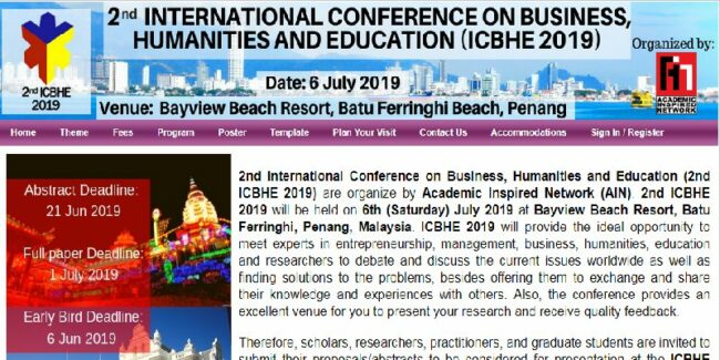 international conferance دومین کنفرانس بینالمللی تجارت، علوم انسانی و آموزش