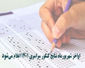 اعلام نتایج کنکور سراسری 1401