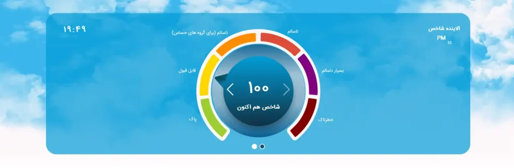 شاخص آلودگی هوای تهران