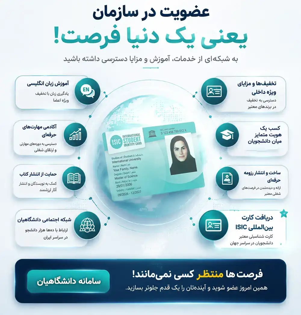 کارت دانشجویی بین‌المللی و هشت مزیت عمده آن دور تصویر کارت